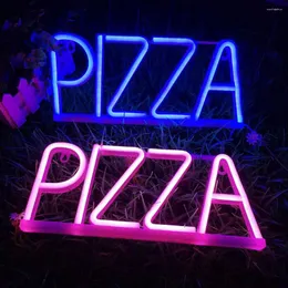 Lâmpadas de mesa Luz de néon LED Lâmpada de sinal Pizza Carta Energy- Saving Flicker Free Wall Art Decoração de fundo para um