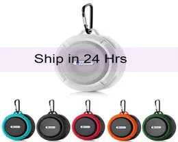 20x shipwireless bluetooth mãos à prova dwaterproof água microfone sucção mini alto-falante chuveiro banho c6 navio bluetooth alto-falante wifi wirele2086922