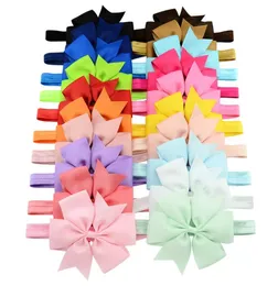 433 Inches Baby Infant big Bow Headbands Grosgrain Ribbon Boutique Bows Headbands Girls Elastic Hairbands Hair Accessories Baby H9133759