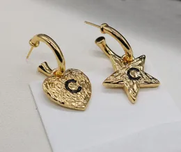 2024 Luxury Quality Charm Drop Earring With Black Words Heart and Star Shape In 18K Gold Plated Have Stamp Box PS3127B