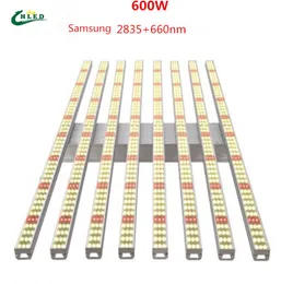 Novo 600w 8 barras aranha 2835 660nm espectro completo alta ppfd samsung quantum led crescer placa luz para plantas de estufa 2917589