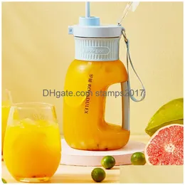 Fruit Vegetable Tools Large Capacity 4 In One Juicer Mixer Grinder Rechargeablemini Juice Bottles Wireless Usb Juicers Smoothie Po Dhlxr