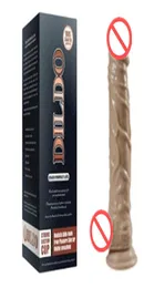 SmithLovers Supersimulação vibrador brinquedos adultos de alta qualidade para cheiro sem toque de pele real brinquedos sexuais Pênis Real 45cm3655087