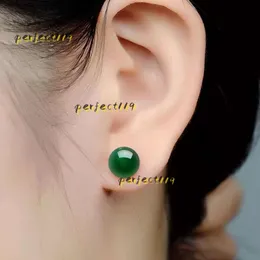 Stud Stud Natural Agate Stone Beads Studs for Women Luxury Round Beaded Earrings Fashion Design Copper Girls Ear Charm Earring Birthday Gifts JewelrNew model 2024