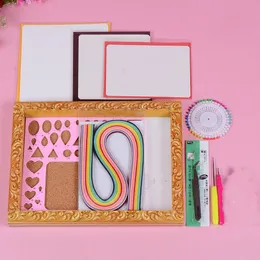 DIY Paper Quilling Zestaw materiału rzemiosło ręcznie robione karty papierowe Zestaw Quilling Kolorowe papierowe narzędzia Quilling Pakiet Materiał Pakiet171l