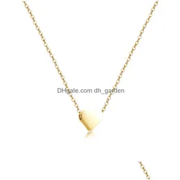 Anhänger Halsketten Neue Mode Design Liebe Herz Halskette Für Frauen Einfache Klassische Gold Silber Kupfer Kette Chokers Party Drop Lieferung J Dh9Uo