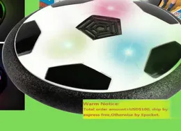 Novelbelysning Fantastiska barnleksaker Hover Soccer Ball med färgglada LED -lätta pojkar flickor barnvandringsfotboll för inomhus utomhus 7022066