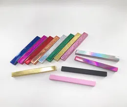 Whole holographic glittered soft rectangular box for selfadhesive waterproof eyeliner pen accept custom private label packagi3949202