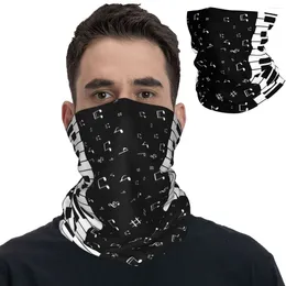 Dressves Piano Music Keyboard Bandana Neck Cover Printed Balaclavas Wrappanct Multi-Use Beadband للمشي لمسافات طويلة للرجال