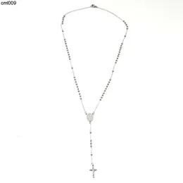 Stainless Steel Bead Necklace Color Jewelry Unisex Cross Item