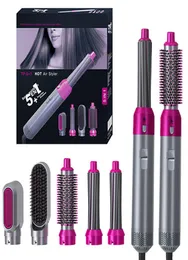 Asciugacapelli professionale 5 in 1 Bigodino per capelli multifunzionale Pettine Air Styler Bigodino Raddrizzamento Ferro arricciacapelli Spazzola per lo styling Troppo8530330