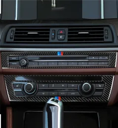 Three Color Carbon Fiber Car CD Panel Dekorativ klistermärke för BMW 5 Series F10 201120178772654