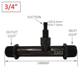 Connectors 3/4" ozone resistant venturi Ozone water mixer Water treatment parts