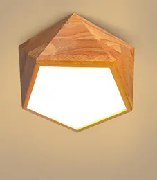 Ny design Modern LED -taklampor med fyrkantiga träram Lamparas de Techo japanska stillampor för sovrum LLFA1091887