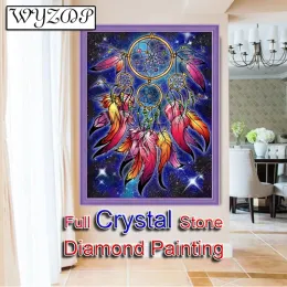 Stitch 5d Diamond Painting Crystal Diamond Feather Full Mosaic Ramitch Cross Croce Kit Crystal Diamond Art Home Decor 20230763