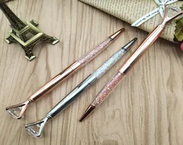 Ballpen الكريستال الأنيق الرائع مع قلم كبير الماس 19 قيراطًا مع قلم ماس قطر صغير مع Bling Tub4131728