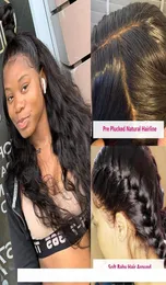 H Body Wave Poke Scal Pevel 13x6 الدانتيل العميق شعر الشعر البارز البشري غير المرئي عقدة مبيضة مسبقًا