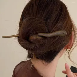 Saç klipleri vintage el yapımı ahşap sandal ağacı çubukları kadınlar için Çin saç tokası düğün aksesuarları minimalizm takı hediyesi
