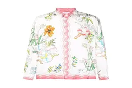 ss22 impresso camisa de seda tênis de mesa paddle floral impressão manga longa designer camisas masculinas4722262