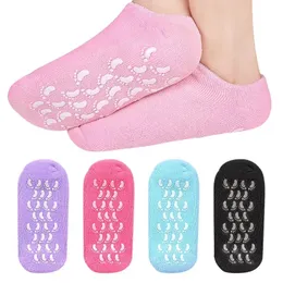 2 Stück Fußpflege Spa Feuchtigkeitsspendende Gel-Socken Peeling trockene rissige weiche Hautsocke Pediküre Harter Fersenhautschutz Reparieren 240304