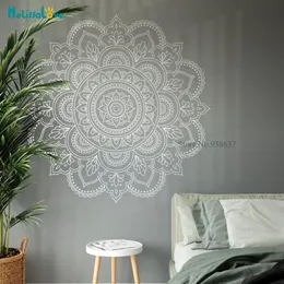 Mandala adesivo decalque geometria sagrada arte da parede casa sala de estar estúdio meditação decoração da parede yoga presente à prova dwaterproof água BA739-1 201201262m