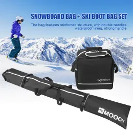 バッグスノーボードとブーツバッグブーツスノーボードパッド入り収納バッグスキーバックパックスクラッチ抵抗性冬のスノーボード保護ケース