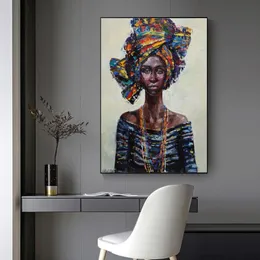 Poster e stampe africane regina nera e stampe moderne tela arte pittura da parete per soggiorno decorazione per la casa senza cornice2852