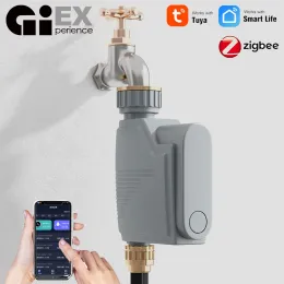 Timers Zigbee Wi -Fi Garden Watering Timer Smart zraszaczy System nawadniający wbudowany przepływ wody rejestrator kontroler wody Tuya