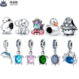 Für Charms Authentic 925 Silberperlen Dangle Color Pet Animal Series Bead 11