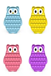 Pers Toys Simple Push Bubble Kids Anti Stress Board Squeeze Toy Cartoon Owl Remoive Focus H47UZ682887262