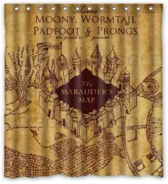 Zasłony Jennifer Wodoodporna dekoracyjna mapa HARRY Curtain