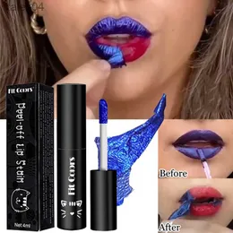 Batom 5 Cores Peel Off Lip Gloss Incrível Copo Antiaderente Matte Velvet Batom Líquido À Prova D 'Água Duradouro Tear-Off Red Lip Tint Maquiagem 240313