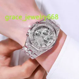 Ny Hot Watch High -imitation Tre ögondräkt full av diamantsilverpulver 925 Clock Batman Tree Pocket Watches For Mens Luxury