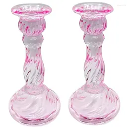 Candle Holders Glass Taper Candlesticks Candelabras na stół ślubne Święto Centralne elementy łatwe w użyciu