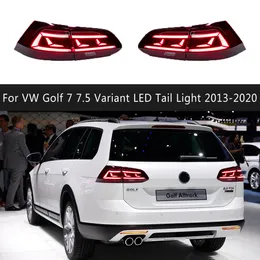 مؤشر إشارة تجميع التصميم الخلفي لتصميم السيارة لصالح VW Golf 7 7.5 Variant LED Tail Light 13-20 مصابيح تشغيل الفرامل