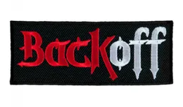 Back Off Red White Embroidered IronOn Or SewOn Patch Biker Sayings Patches 315 INCH 3013671