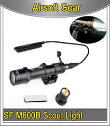 AirSoft SF M600B LED Scout Flashlight 500 Lumens Hunting LED M600BペイントボールライトのAEG GBBM16屋外スポーツ4295537