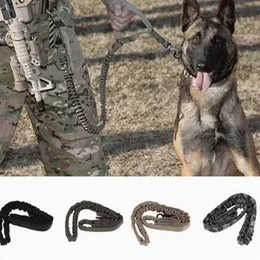 Dog Leash 1000d Nylon Tactical Military Training Elastic Pet Collars Multicolor YL975816 LEASHES304T