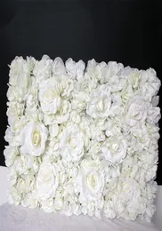 60x40cm Künstliche Dekorblumen DIY Hochzeitsdekoration Blumenwandpaneele Seide Rose Rosa Romantische Hintergrunddeko DHL5311785
