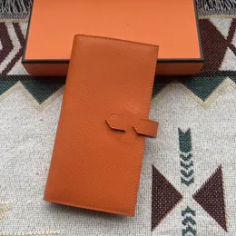 10A Top Designer Wallet Women Purse Wudse Worts for Men Card Card Holder 17cm Espom Business Card Vintage Long Wallet Gift Box Backage Orange Green Black Clutch Bag