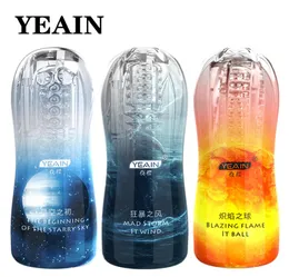 Yeain ben messager manlig onani penis vibrator transparent masturbat mjuk gummi flygplan träning onanator cup9223435