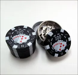 Zinc Alloy Poker Chip Herb Grinder 175quot Mini Poker Chip Style 3 Piece HerbSpiceTobacco Grinder Poker Herb Smoke Cigarette 7958589