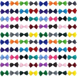 Intero 100 Pz Regolabile Dog Cat Bow Tie Cravatta al collo Pet Dog Bow Tie Cucciolo Archi Collare di alimentazione per gattino Collare Accessori per animali domestici 20241W