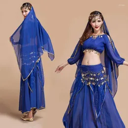 Stage Wear Belly Dance Trajes Set para Mulheres Bollywood Clothng Halloween Carnaval Bellywood Dancewear Dancer Terno