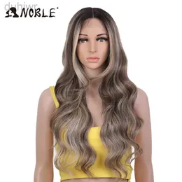 Syntetiska peruker Syntetiska spetsar Front Wig 28 Spetsdel Wig Long Wavy High Density Natural Hair Wigs For Women Cosplay Lace Frontal Wig LDD240313