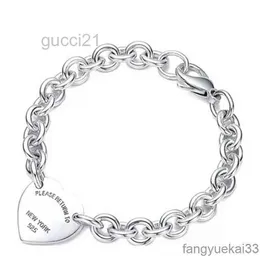 Armband för kvinnor 925 Sterling Silver Heart-Shaped Pendant O-formad kedja Högkvalitativ lyxvarumärke Jycken Girl Girl Gift Co G220510 HCS4 3BZW