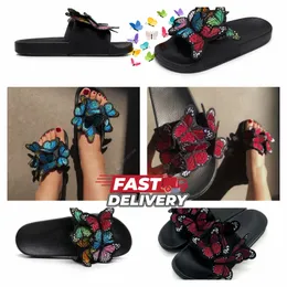 Designer-Sandalen, Hausschuhe, Slides, Schuhe, Damen-Clog, Schnalle, klassische Herrenmode, Menemsha-Urchin-Sandale, Größe 36–41, GAI Fashion Luxurys Slipper-Marke, schwarzer Schmetterling