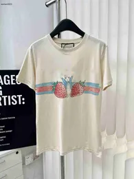 Designer-T-Shirt Damen-T-Shirt Marken-Damen-T-Shirt Mode-LOGO kurzärmeliges Pullover-Unterhemd mit Rundhalsausschnitt Sommersüße T-Shirts 11. März