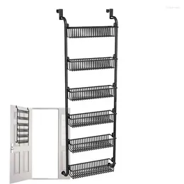 Caixas de armazenamento multi-camada rack sobre porta organizador sem broca prateleira pendurar organizadores de armário para despensa especiarias revistas frutas