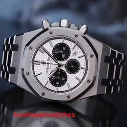 Ultimo orologio da polso AP per il tempo libero Royal Oak Series 26331st White Panda Orologio meccanico automatico da uomo sportivo per il tempo libero 41 mm